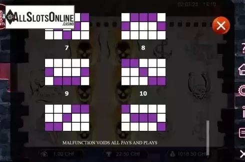 Paylines screen 2