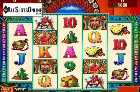 Free Spins screen. Jumpin Jalapenos from WMS