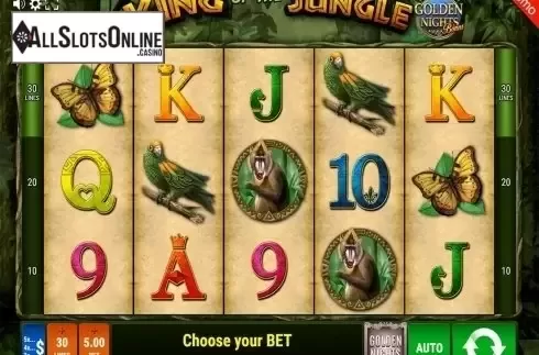 Reels screen. King of the Jungle GDN from Gamomat