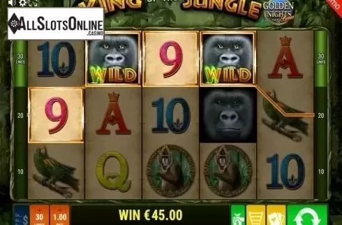Wild win screen. King of the Jungle GDN from Gamomat