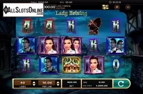 Game screen. Lady Helsing from High 5 Games