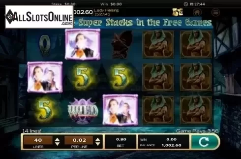 Free spins 3. Lady Helsing from High 5 Games
