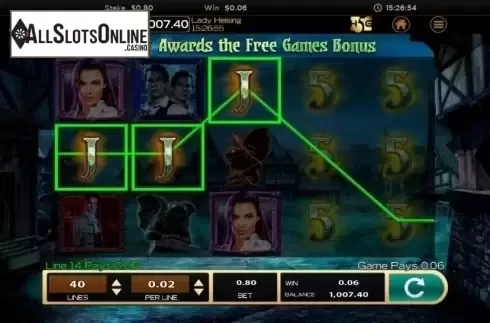Free spins 2. Lady Helsing from High 5 Games