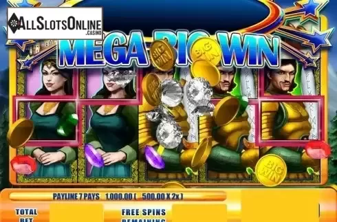 Mega big win screen. Lancelot from WMS