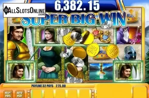 Super big win screen. Lancelot from WMS
