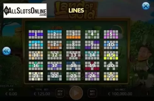 Paytable 4. Lands of Gold from KA Gaming