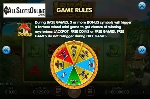 Paytable 2. Lands of Gold from KA Gaming