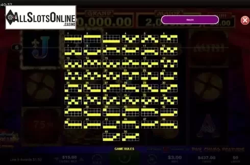 Paylines screen. Long And Happy Life from Ainsworth