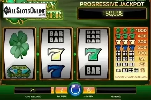 Game Workflow screen. Lucky Clover (New) iSoftBet from iSoftBet