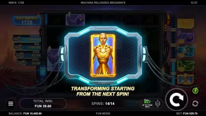 Machina Reloaded Megaways slot screenshot 5