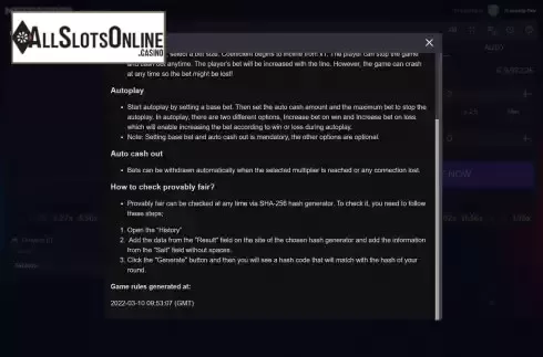 Game Rules screen 2