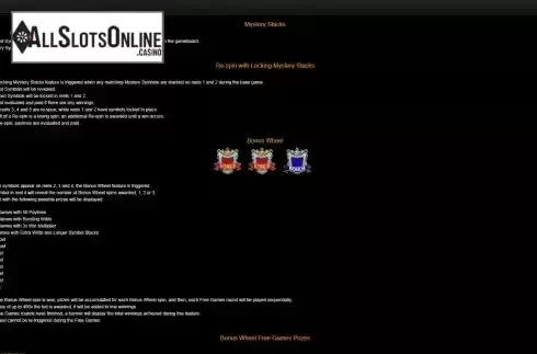 Features screen