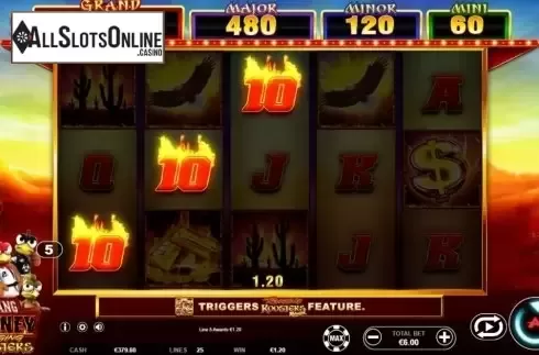Win Screen 3. Mustang Money RR from Ainsworth