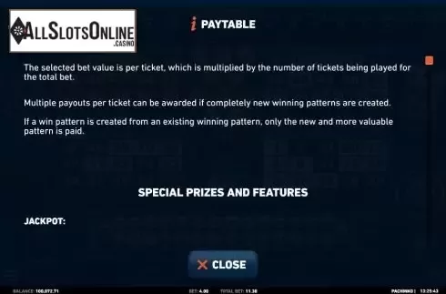 Paytable 2