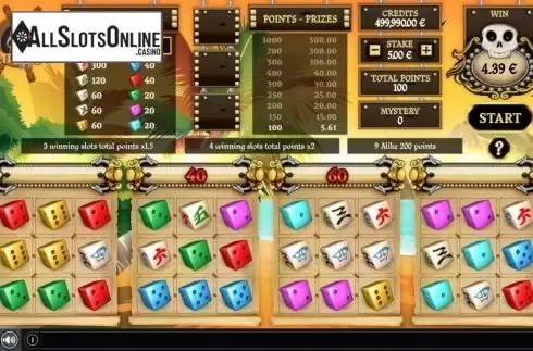 Win Screen. Pirates Dice from GAMING1