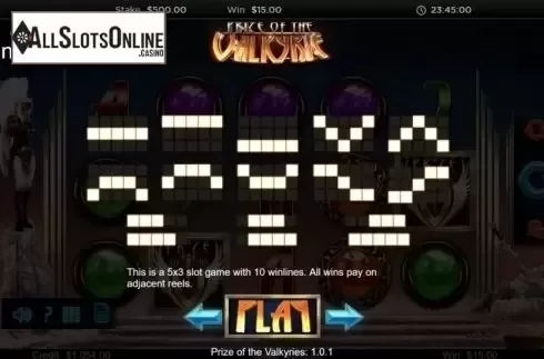 Paylines. Prize of the Valkyrie from Live 5