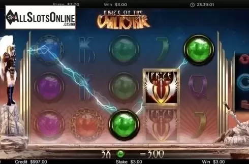 Win Screen. Prize of the Valkyrie from Live 5