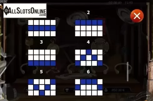 Paylines screen