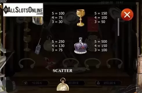 Paytable screen 2