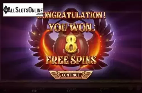 Free Spins Win Screen