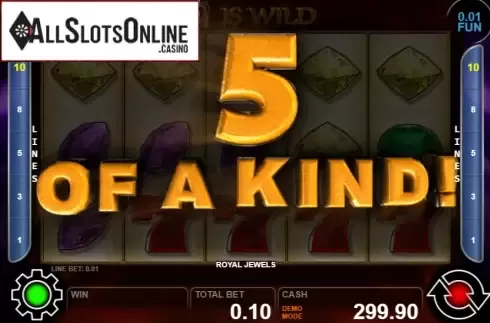 Win screen 1. Royal Jewels (Casino Technology) from Casino Technology