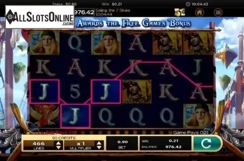 Win Screen 2. Sailing The 7 Skies from High 5 Games