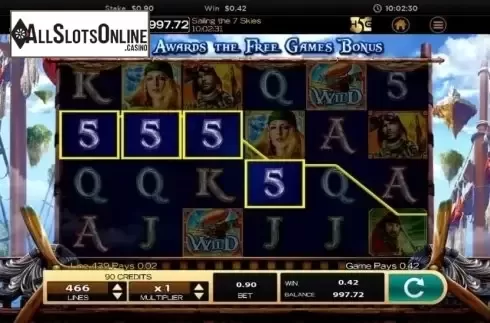 Win Screen 1. Sailing The 7 Skies from High 5 Games