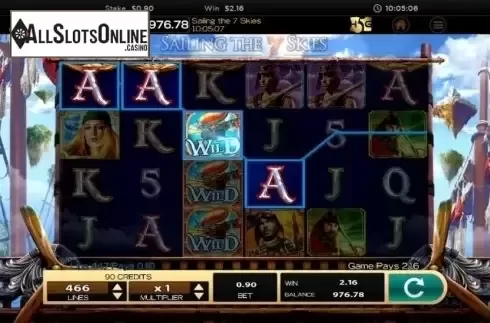 Wild Screen 1. Sailing The 7 Skies from High 5 Games