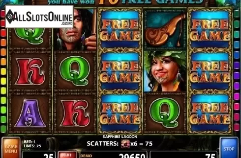 Screen 2. Sapphire Lagoon from Casino Technology