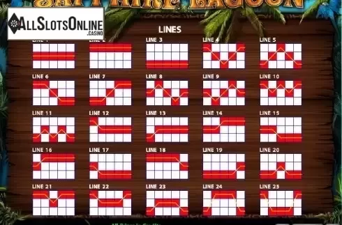 Paytable 3. Sapphire Lagoon from Casino Technology