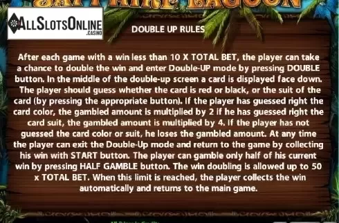 Paytable 4. Sapphire Lagoon from Casino Technology