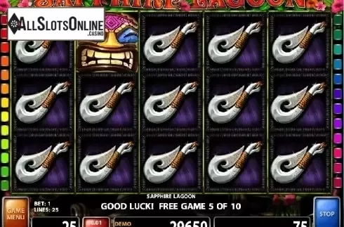 Screen 3. Sapphire Lagoon from Casino Technology