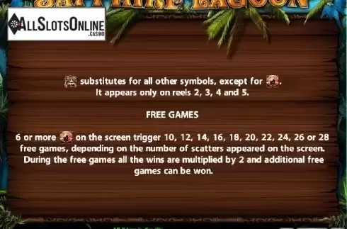 Paytable 2. Sapphire Lagoon from Casino Technology