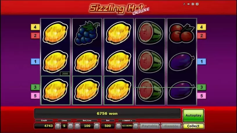 Sizzling Hot Deluxe slot screenshot 4