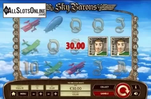 Scatter screen. Sky Barons from Tom Horn Gaming