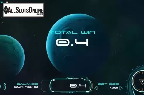 Win screen 3. Space Bounty from Cubeia