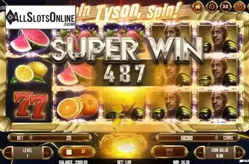 Super Win screen