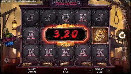 Sticky Bandits Trail of Blood slot screenshot 2