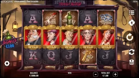 Sticky Bandits Trail of Blood slot screenshot 1