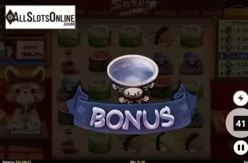 Bonus Game screen