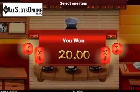 Win Bonus Game screen