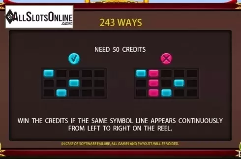 Paytable screen 3. Taoyuan Brotherhood from Iconic Gaming
