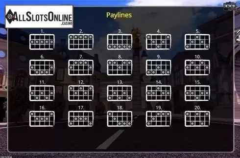 Paytable 2. Taxi Movida from Booming Games