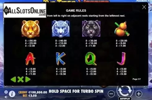Paytable 1