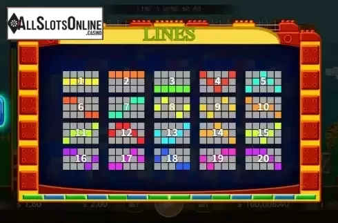 Paylines screen