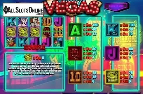 Screen2. Vintage Vegas from Rival Gaming