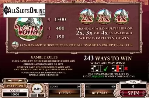 Screen3. Voila! from Microgaming