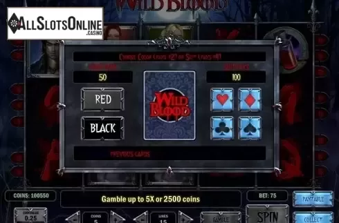 Risk game. Wild Blood from Play'n Go