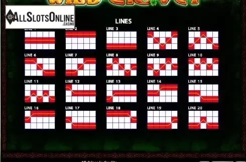 Paytable 2. Wild Clover from Casino Technology