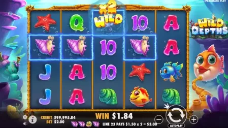 Wild Depths slot screenshot 2